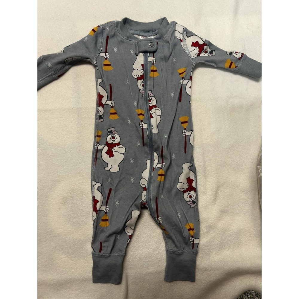 Hanna Andersson 0-3 Frosty the Snowman Organic Zip Sleeper Pajama 50 cm‎